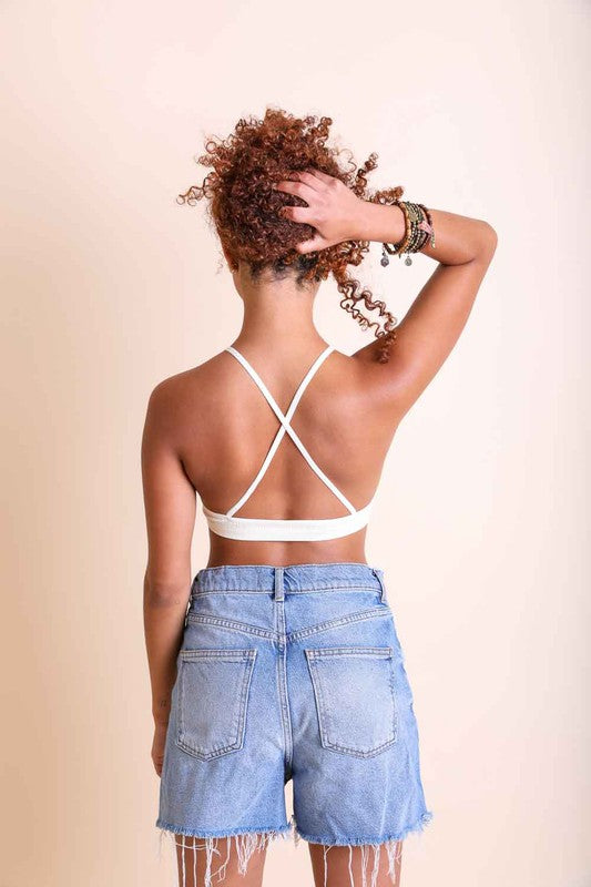 Crochet Lace High Neck Bralette - Tigbul's Variety Fashion Shop