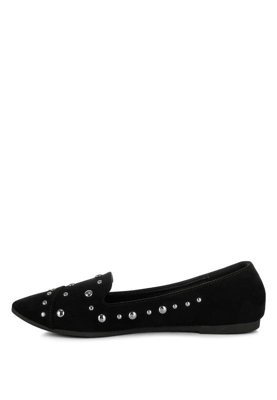 Olesia Stud Emebllished Ballet Flats - Tigbul's Variety Fashion Shop