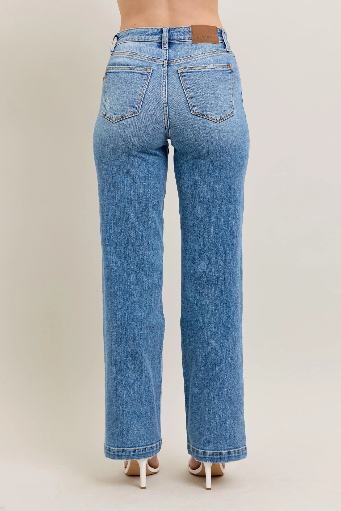 Judy Blue Full Size High Waist Straight Jeans Plus Size - Tigbul's Variety Fashion Shop