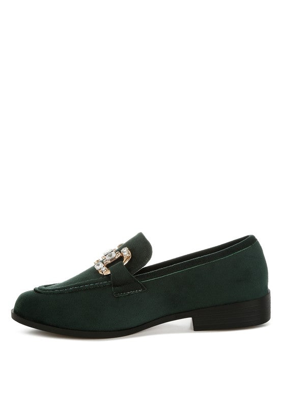 Maestro Diamante Embellished Horsebit Loafers - Tigbul's Variety Fashion Shop