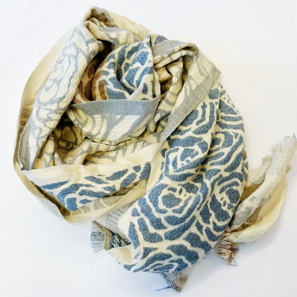 Lovely Rose Print Pattern Luxe Scarf - Tigbul's Variety Fashion Shop
