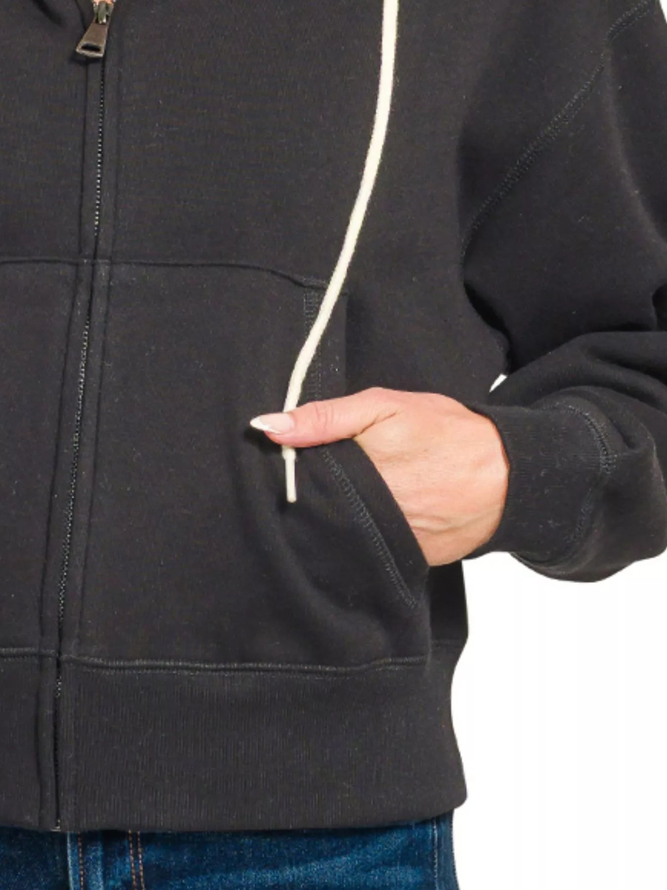 Zenana Fleece Cropped Zip-up Hoodie with Pockets - Tigbul's Variety Fashion Shop