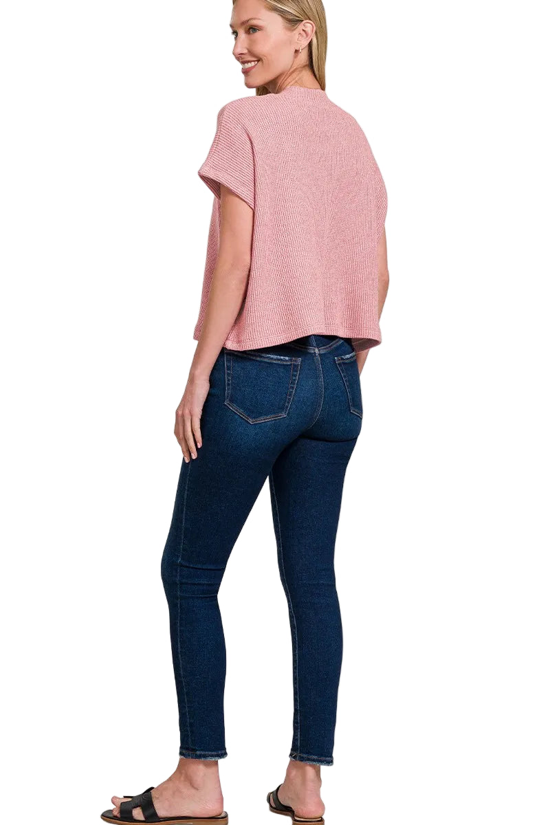 Pink Boxy Sweater Top & Long Pants Set - Tigbul's Variety Fashion Shop