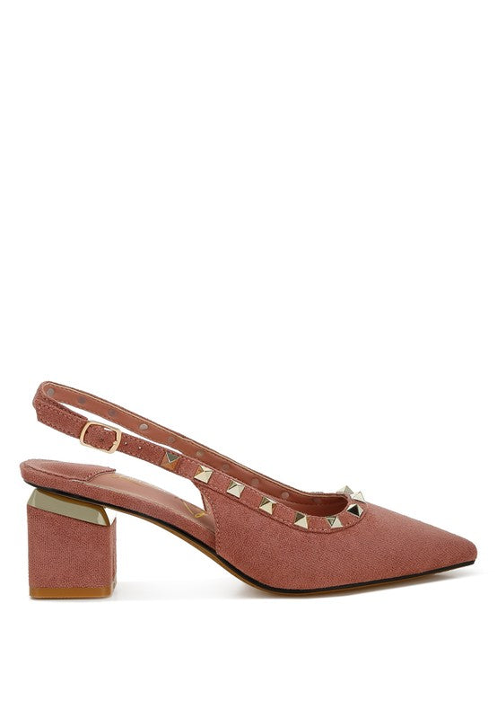 Ameya Stud Emebllished Microfiber Sandals - Tigbul's Variety Fashion Shop