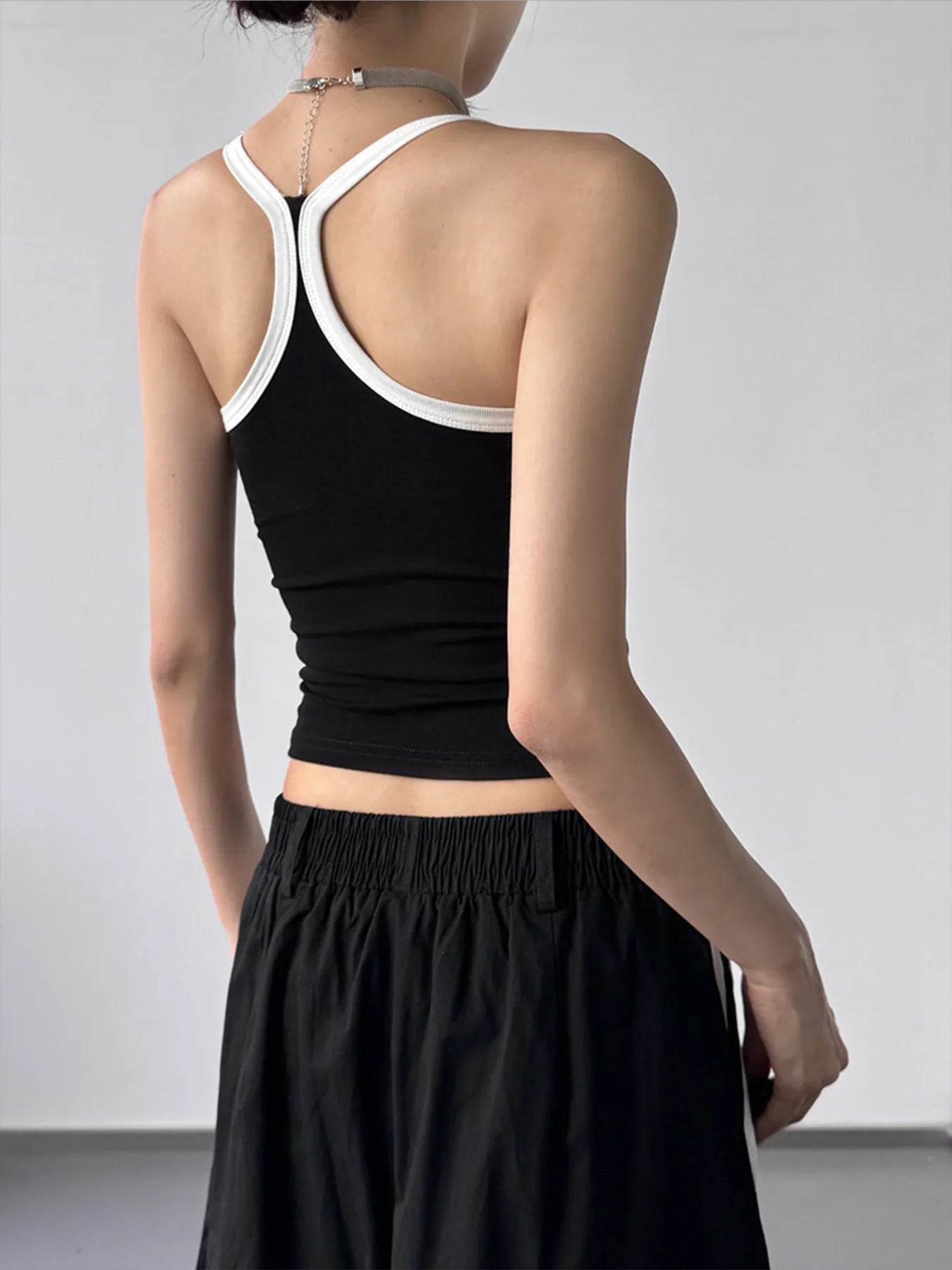 Contrast Trim Cami Top - Tigbul's Variety Fashion Shop