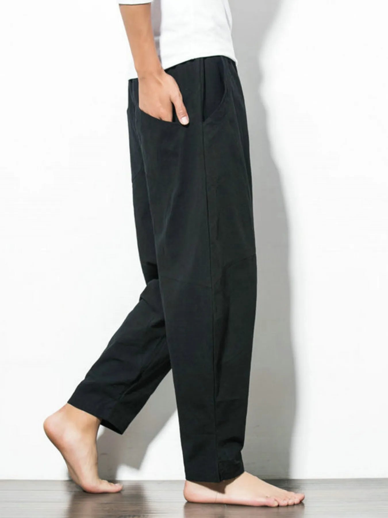 Men's Plus Size Casual Drawstring Wide Leg Pants - Tigbul's Variety Fashion Shop