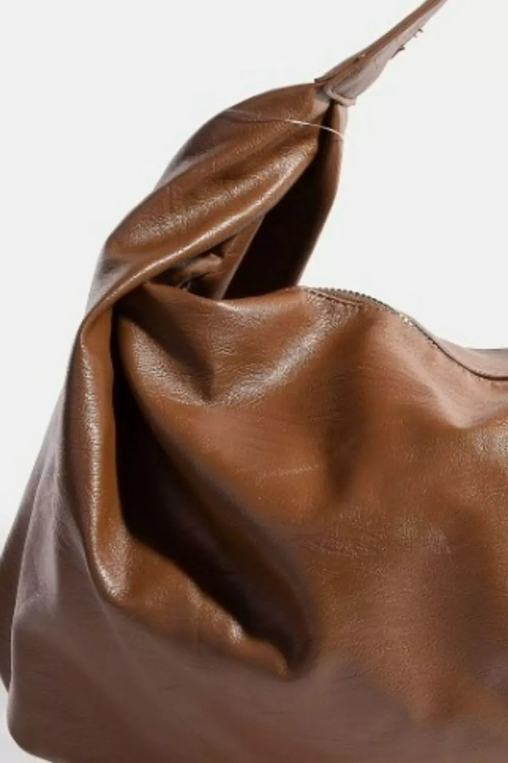Fame Simple Faux Leather Hobo Shoulder Bag - Tigbul's Variety Fashion Shop