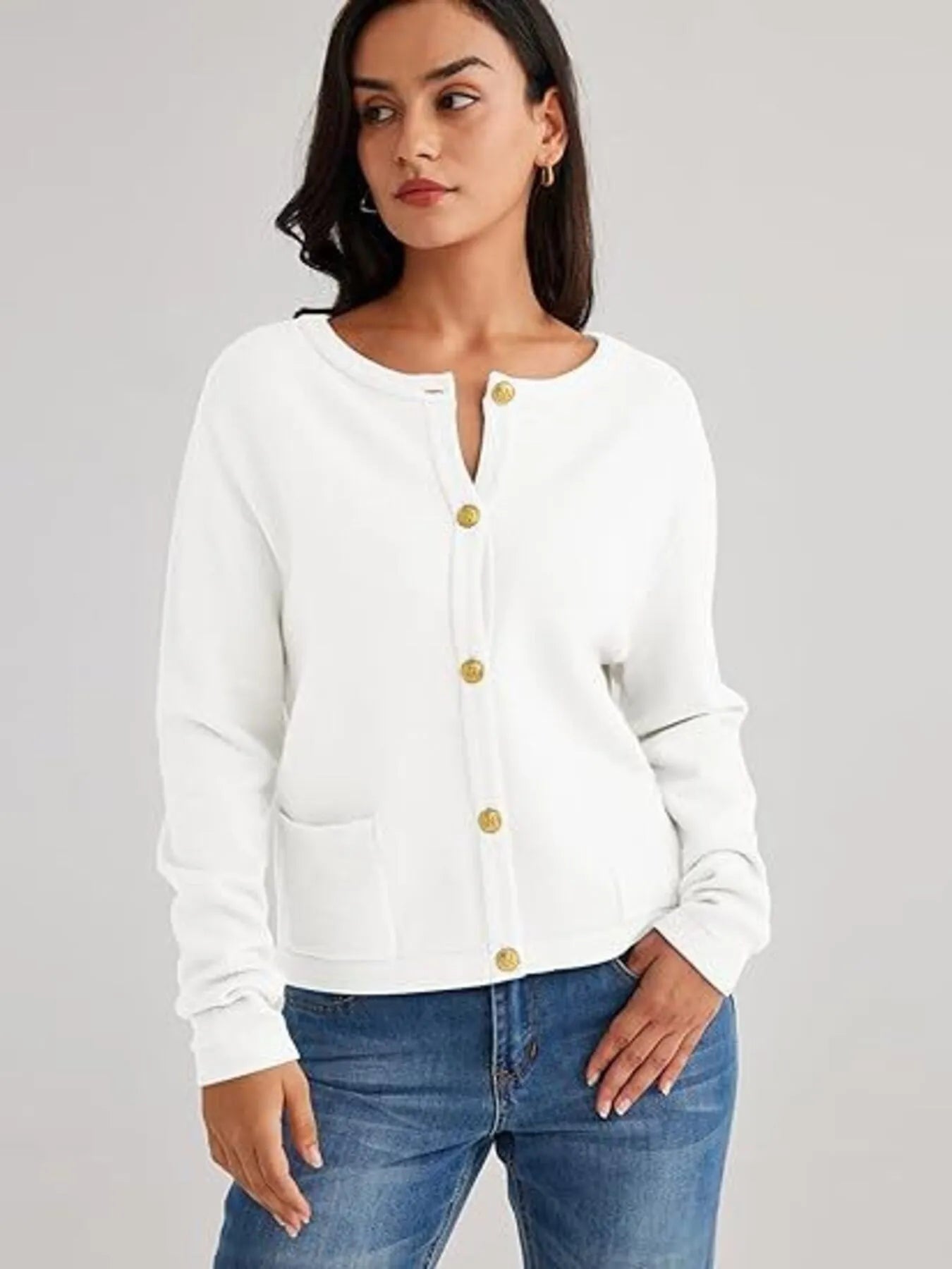 Striped Button-Up Cardigan - Tigbul's Variety Fashion Shop