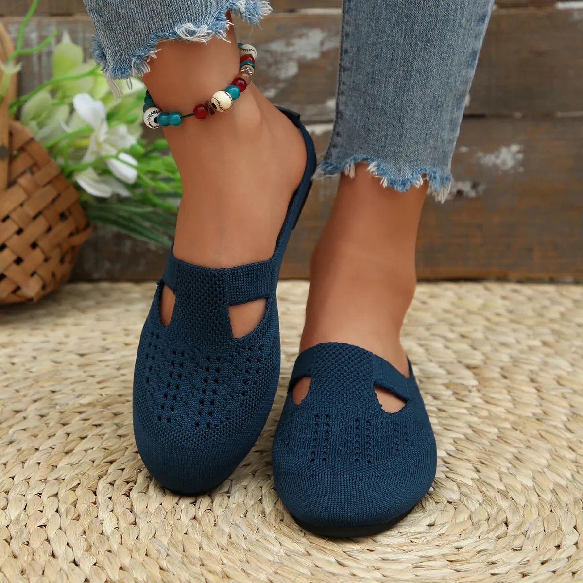 Round Toe Flat Slip-Ons - Tigbul's Variety Fashion Shop