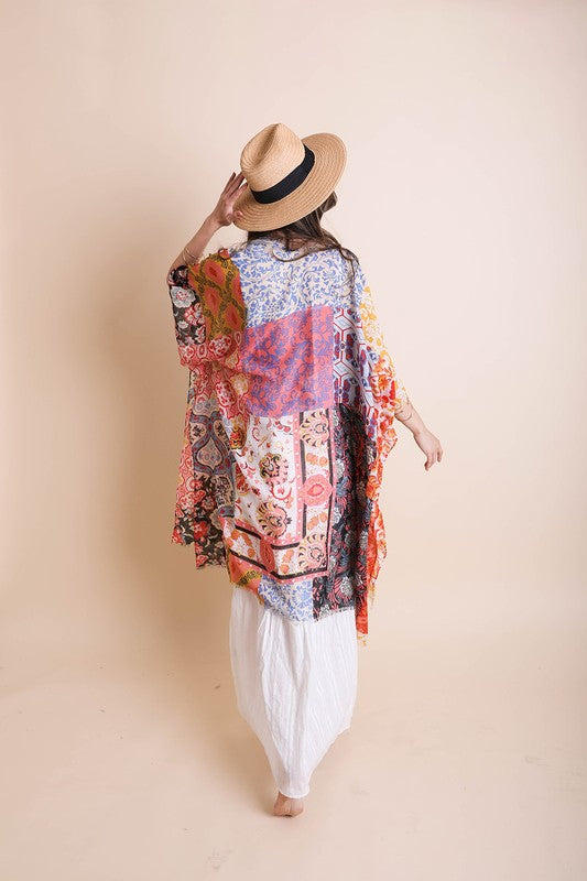 Boho Floral Patchwork Kimono - Tigbul's Variety Fashion Shop