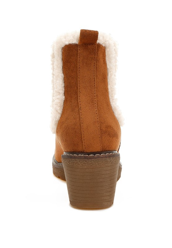 Thunderhoof Faux Fur Lined Chelsea Boots - Tigbul's Variety Fashion Shop