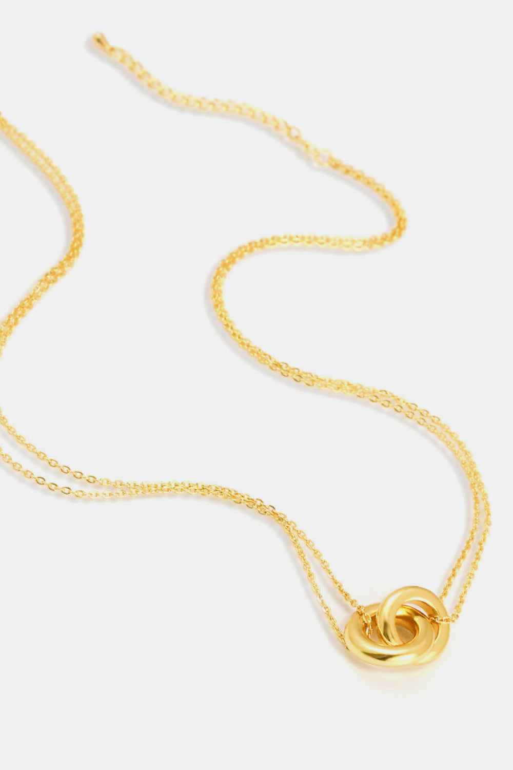 Linked Ring Pendant Chain Necklace - Tigbul's Variety Fashion Shop