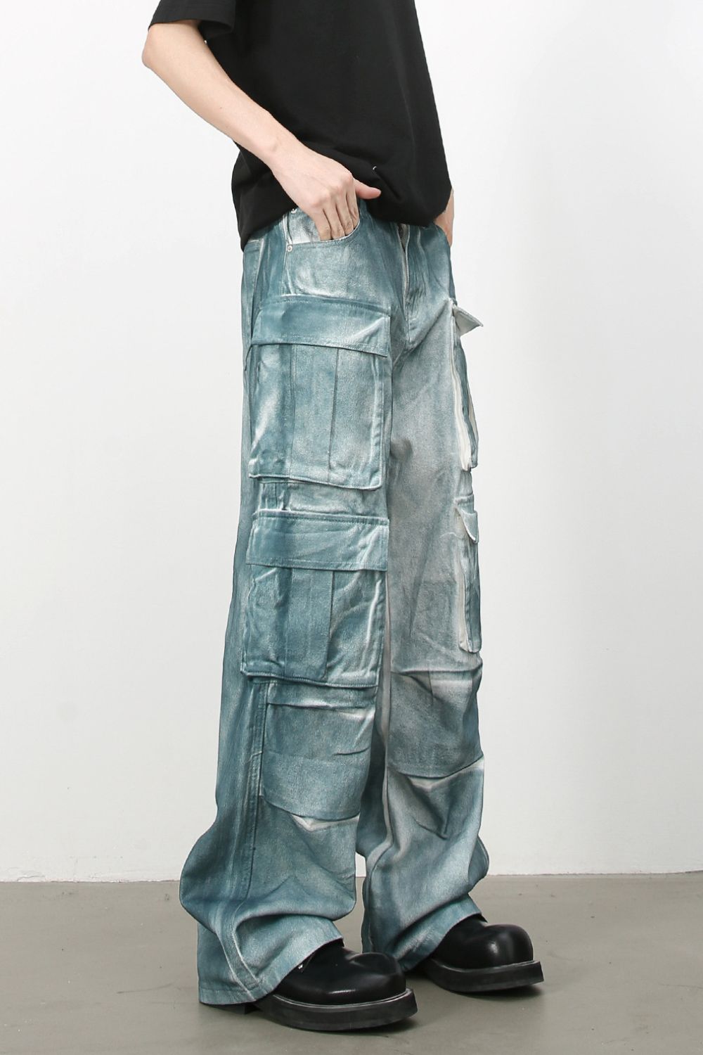 Men's Tie-Dye Cargo Jeans - Tigbul's Variety Fashion Shop