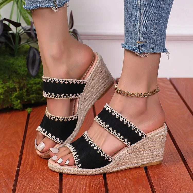 Espadrille Wedge Platform Sandals - Tigbul's Variety Fashion Shop