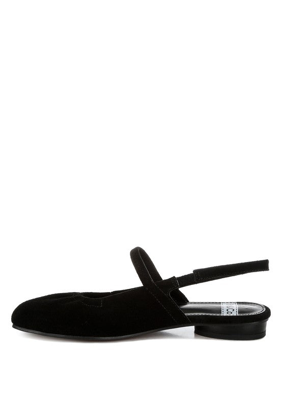 Bounzi Soft Suede Leather Slingback Sandals - Tigbul's Variety Fashion Shop