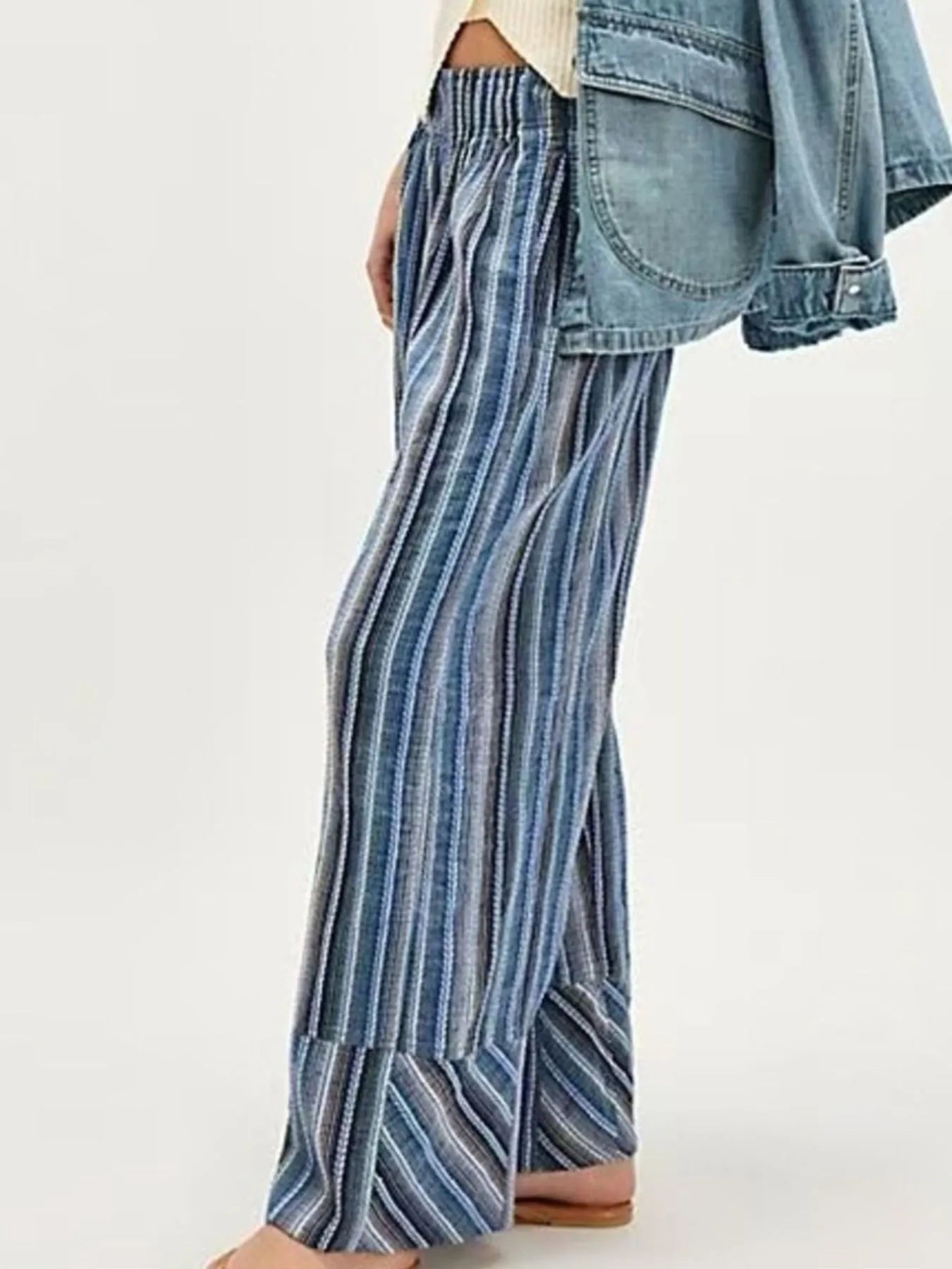 Striped Wide Leg Pants - Tigbul's Variety Fashion Shop