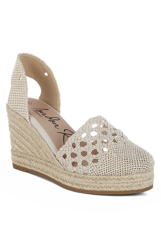 Sea Breeze Woven Lace-Up Espadrille Wedges - Tigbul's Variety Fashion Shop
