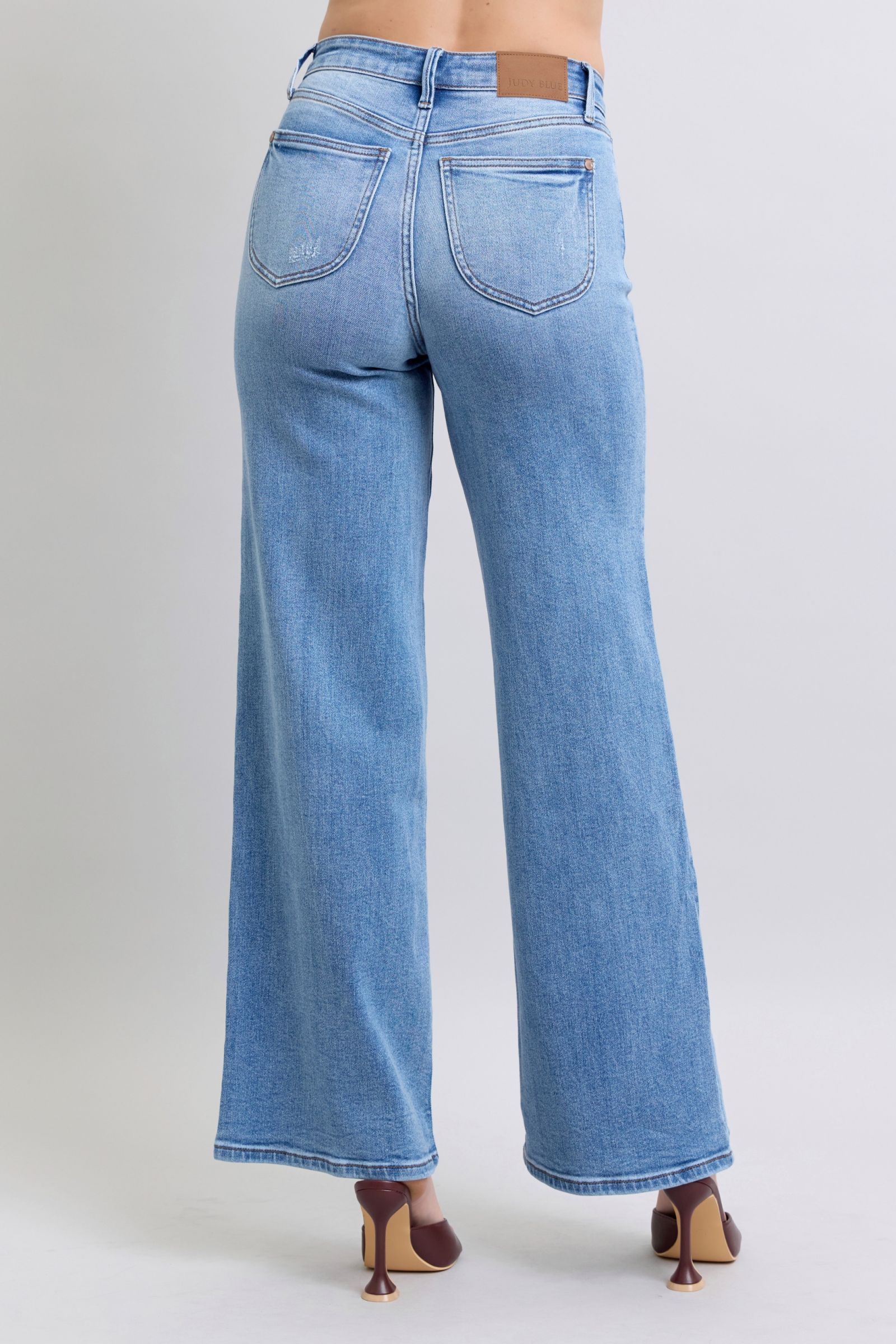 Judy Blue Full Size Wide Leg Jeans with Pockets - Tigbul's Variety Fashion Shop