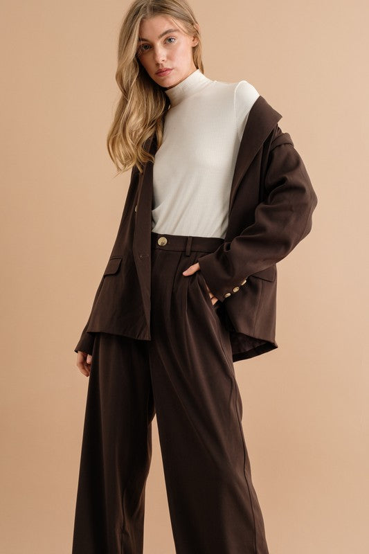 DOUBLE BUTTON BLAZER JACKET - Tigbul's Variety Fashion Shop