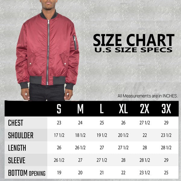 Weiv Mens Solid Padded Bomber Jacket - Tigbul's Variety Fashion Shop