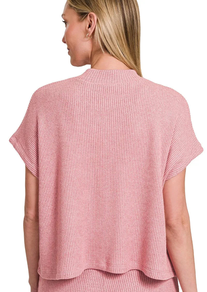 Pink Boxy Sweater Top & Long Pants Set - Tigbul's Variety Fashion Shop