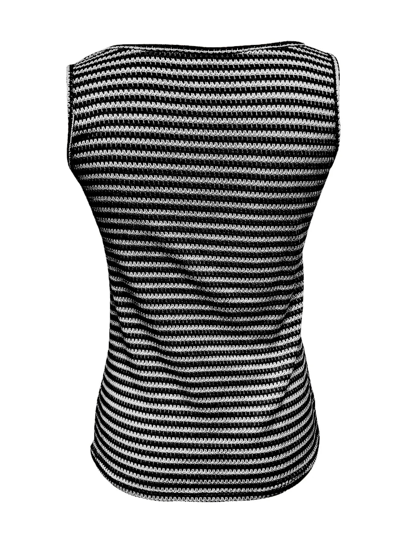 Striped Button Front Knit Tank Top - Tigbul's Variety Fashion Shop
