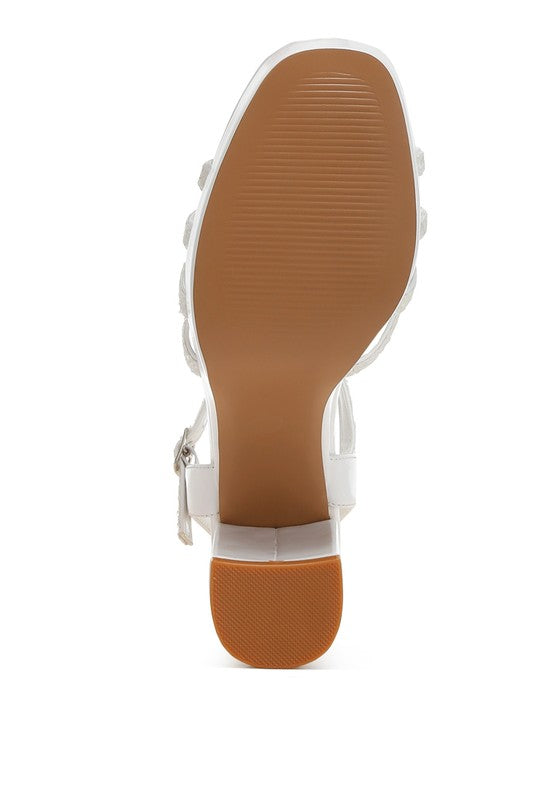 Sparks Fly Glitter Strappy Block Sandals - Tigbul's Variety Fashion Shop