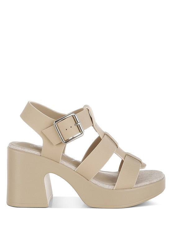 Avalon Chunky Pin Buckle Platform Heels - Tigbul's Variety Fashion Shop
