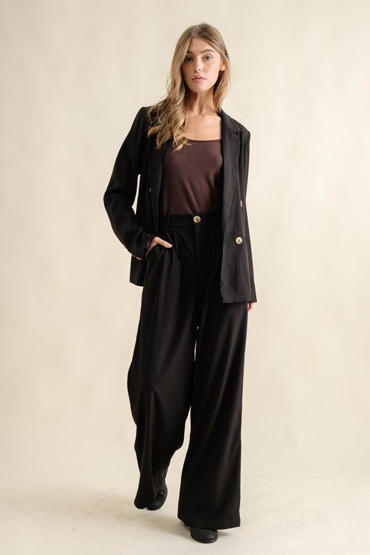 DOUBLE BUTTON BLAZER JACKET - Tigbul's Variety Fashion Shop
