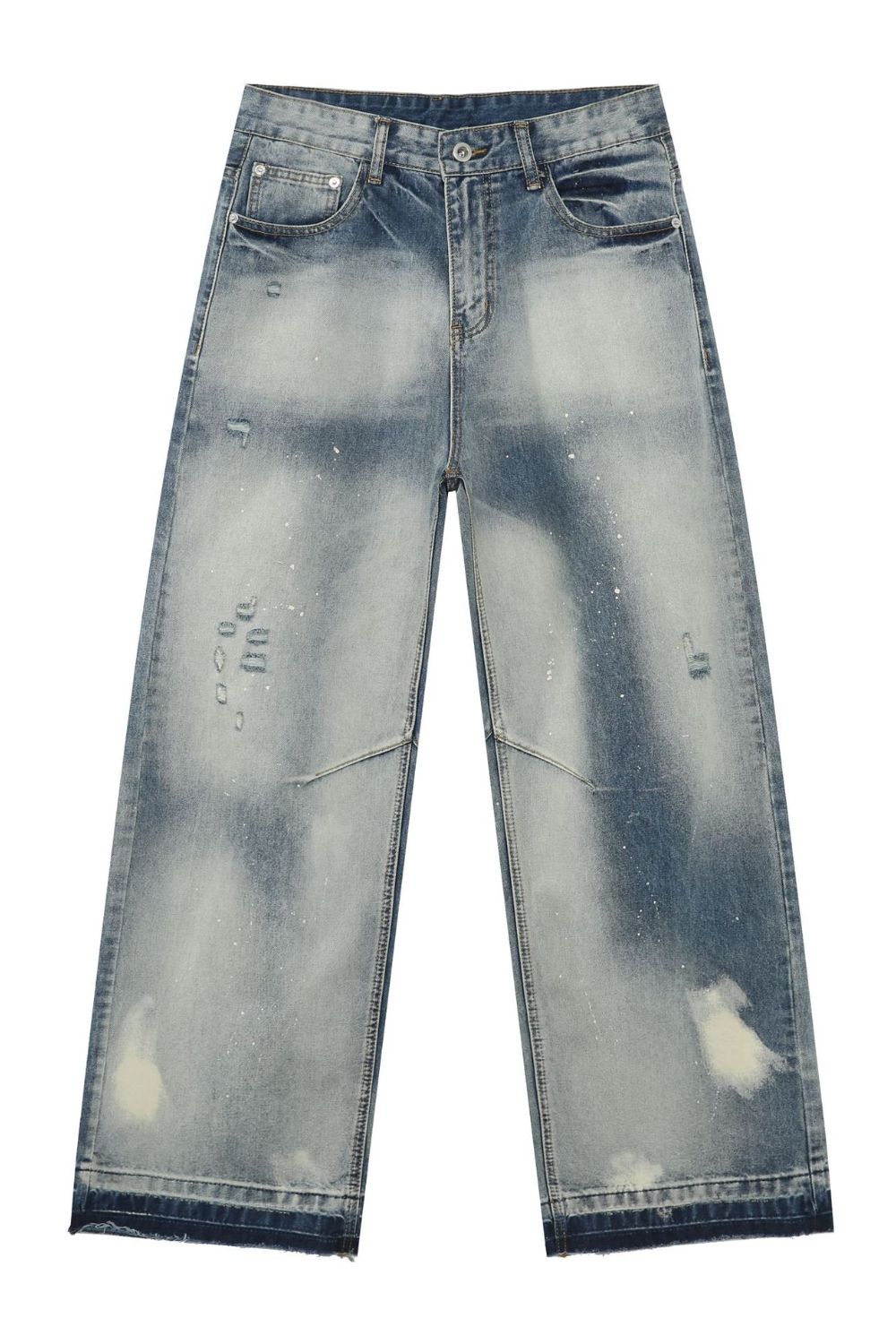 Men's Distressed Wide Leg Jeans - Tigbul's Variety Fashion Shop