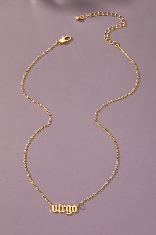 Laser cut zodiac sign pendant necklace - Tigbul's Variety Fashion Shop