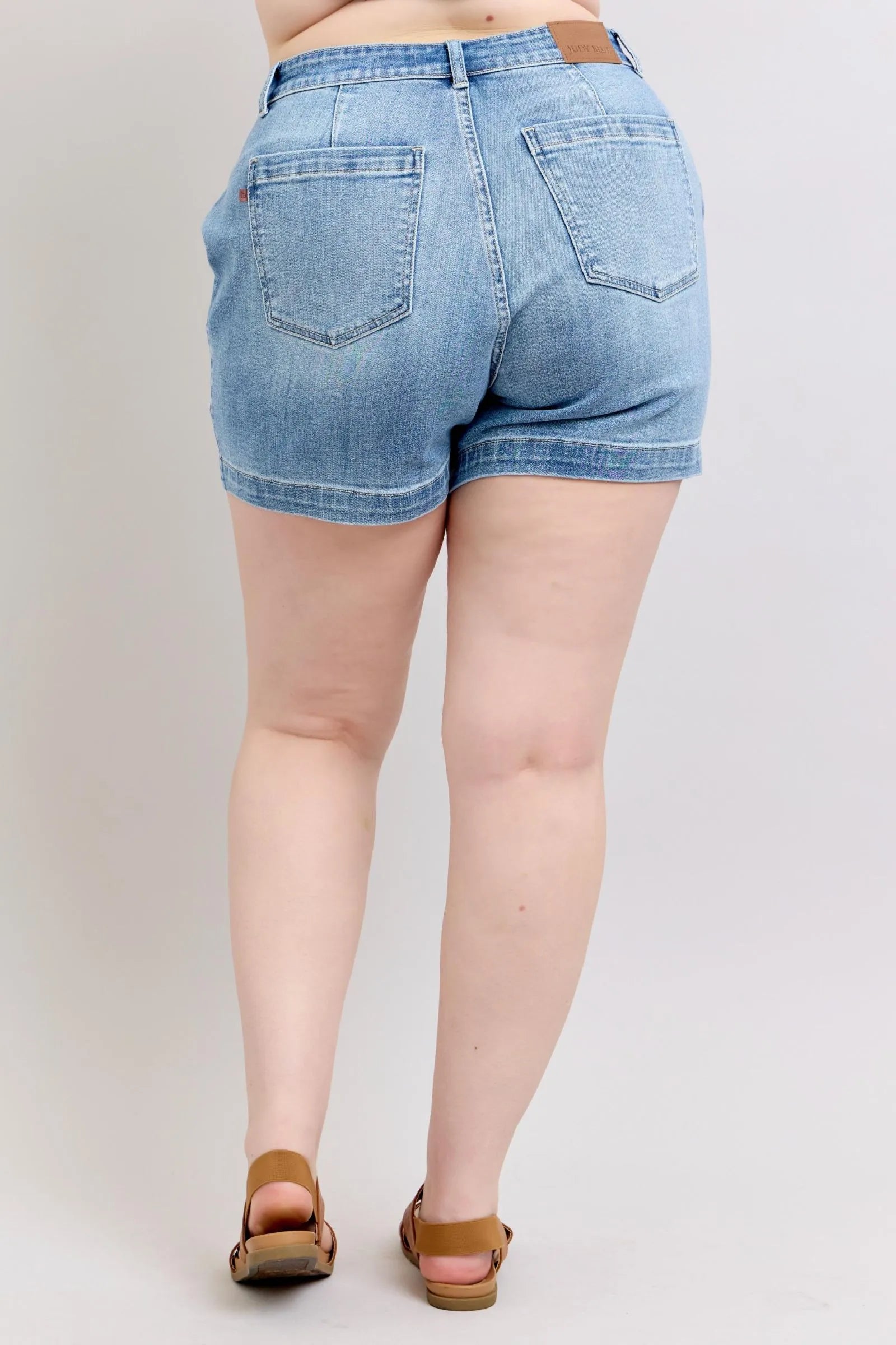 Judy Blue Plus Size High Rise Denim Shorts - Tigbul's Variety Fashion Shop