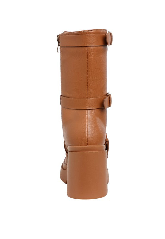 Syrah Chunky Biker Boots - Tigbul's Variety Fashion Shop