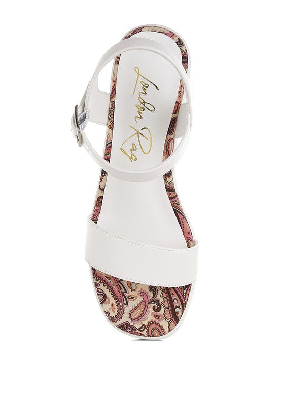 Kolata Faux Leather Pin Buckle Platform Heels - Tigbul's Variety Fashion Shop