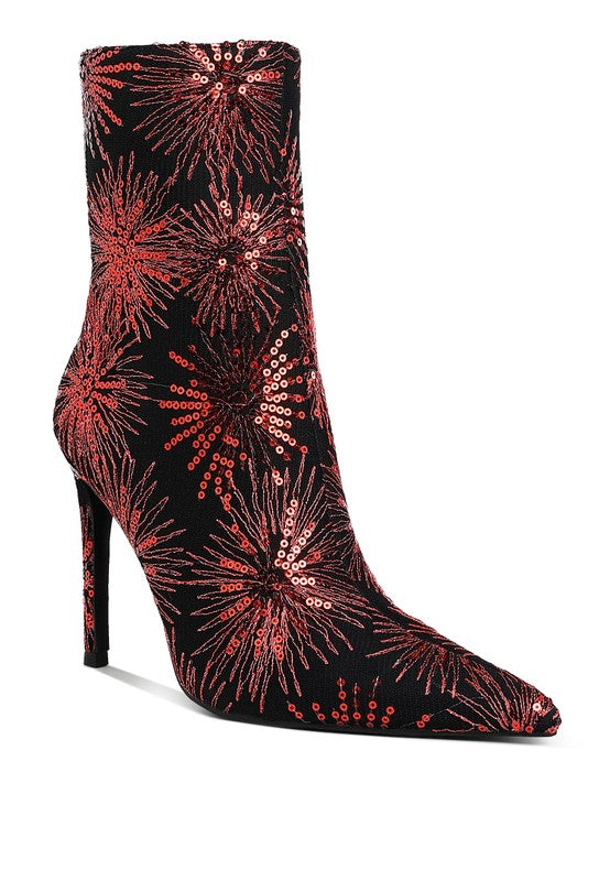 Oleander Sequin Embellished Stiletto Boots - Tigbul's Variety Fashion Shop