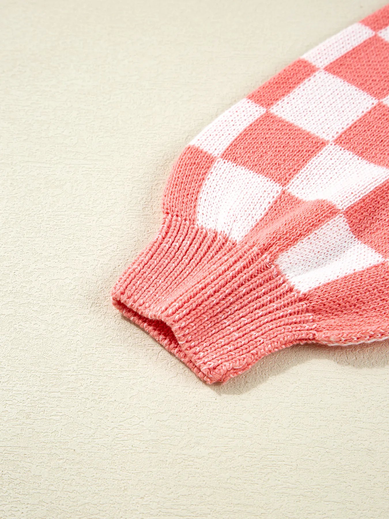 andycane Snowflake Checker Drop Shoulder Sweater - Tigbul's Variety Fashion Shop