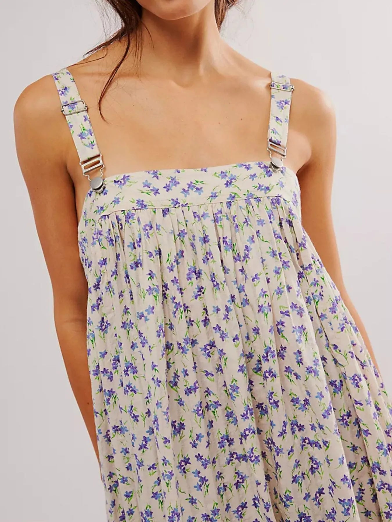 Floral Print Square Neck Summer Dress - Tigbul's Variety Fashion Shop