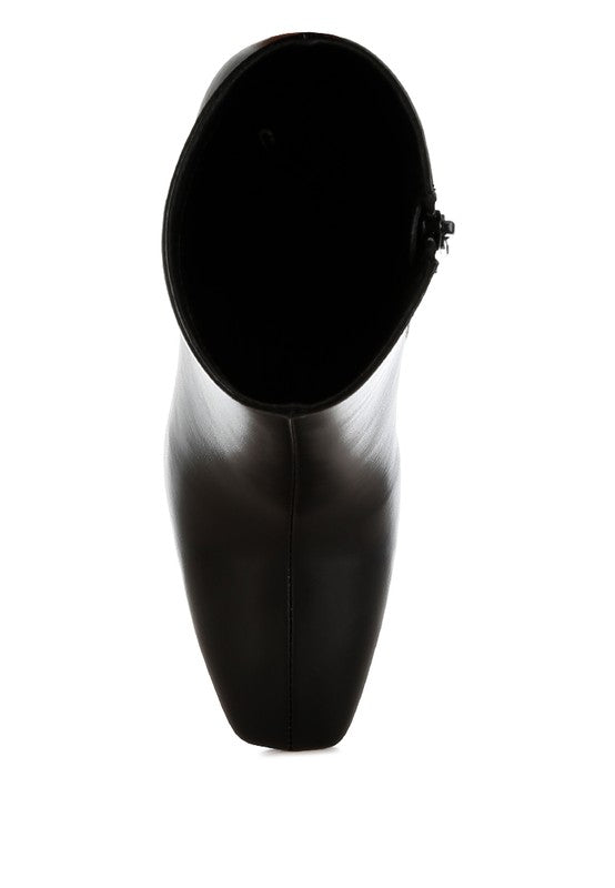 Bruna Square Toe Ankle Boots - Tigbul's Variety Fashion Shop