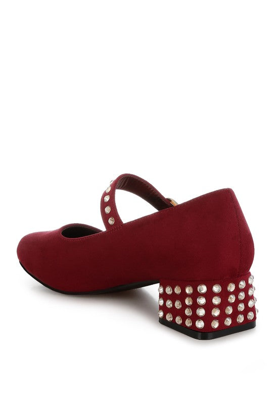 Sima Studded Mary Jane Pumps - Tigbul's Variety Fashion Shop