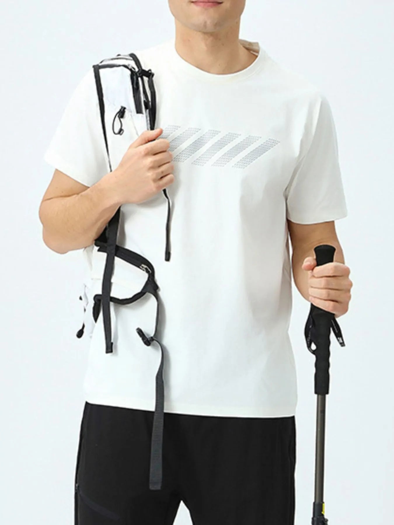 Men's Plus Size Round Neck Short Sleeve Active T-Shirt - Tigbul's Variety Fashion Shop