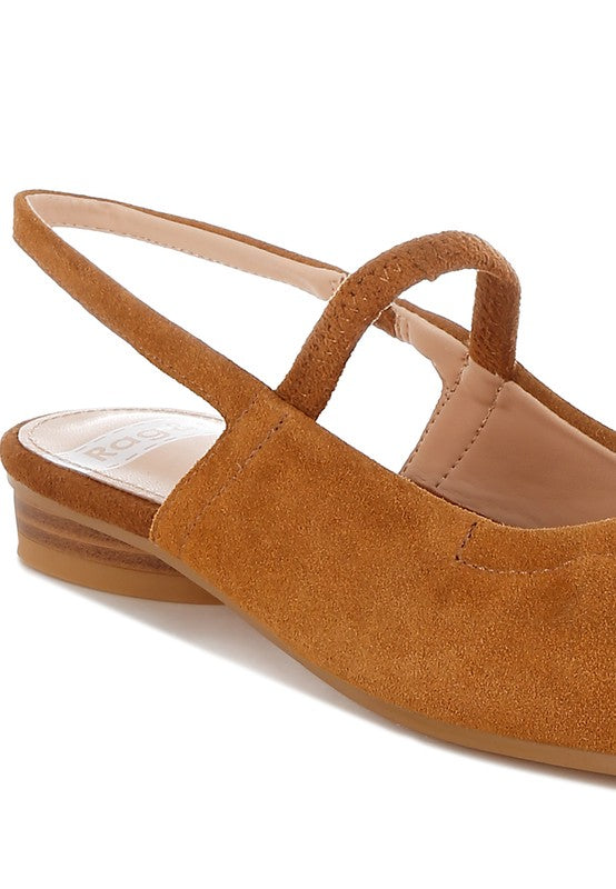 Bounzi Soft Suede Leather Slingback Sandals - Tigbul's Variety Fashion Shop