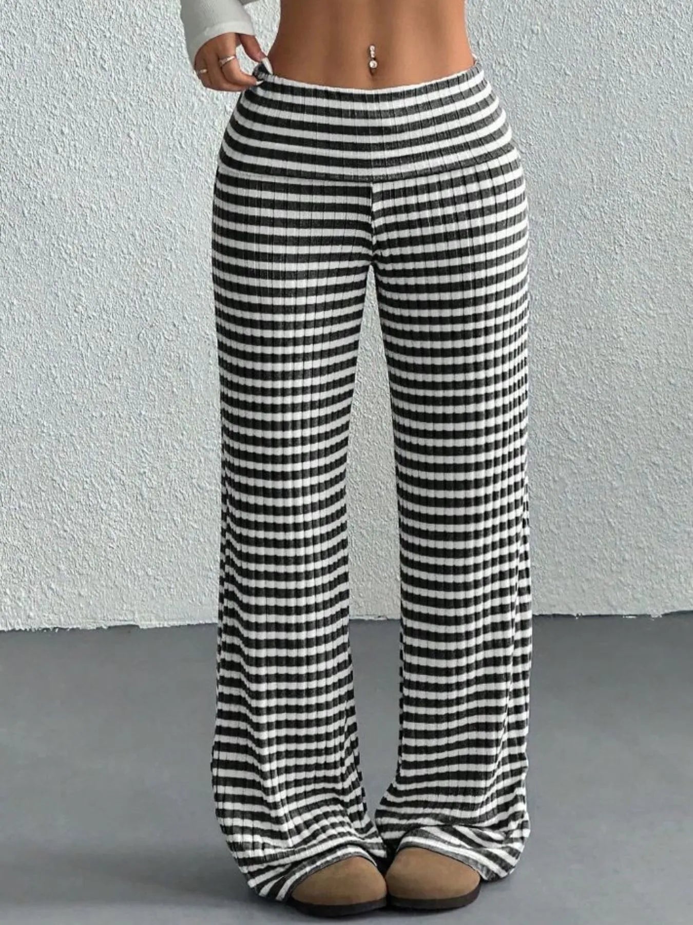 Striped Wide Leg Pants - Tigbul's Variety Fashion Shop