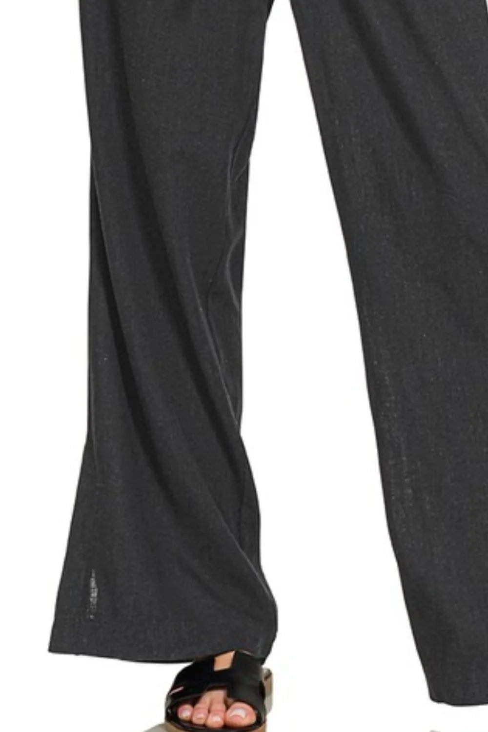 Black Linen Drawstring Pants - Tigbul's Variety Fashion Shop