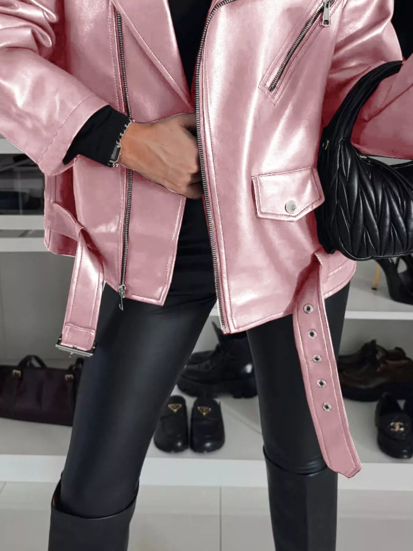 Full Size Zip Up Long Sleeve Jacket Plus Size - Tigbul's Variety Fashion Shop