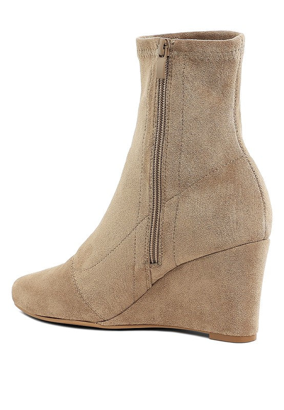 Yara Microfiber Wedge Sock Boots - Tigbul's Variety Fashion Shop
