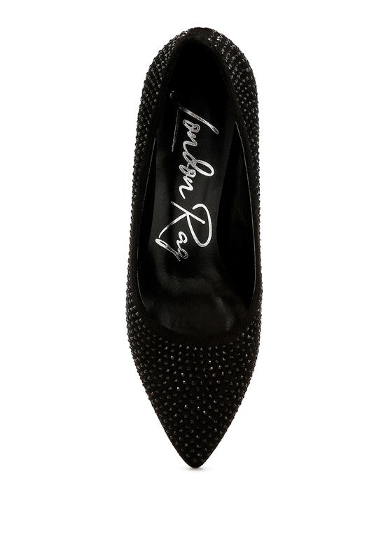 Caspia Rhinestones Embellished Pumps - Tigbul's Variety Fashion Shop