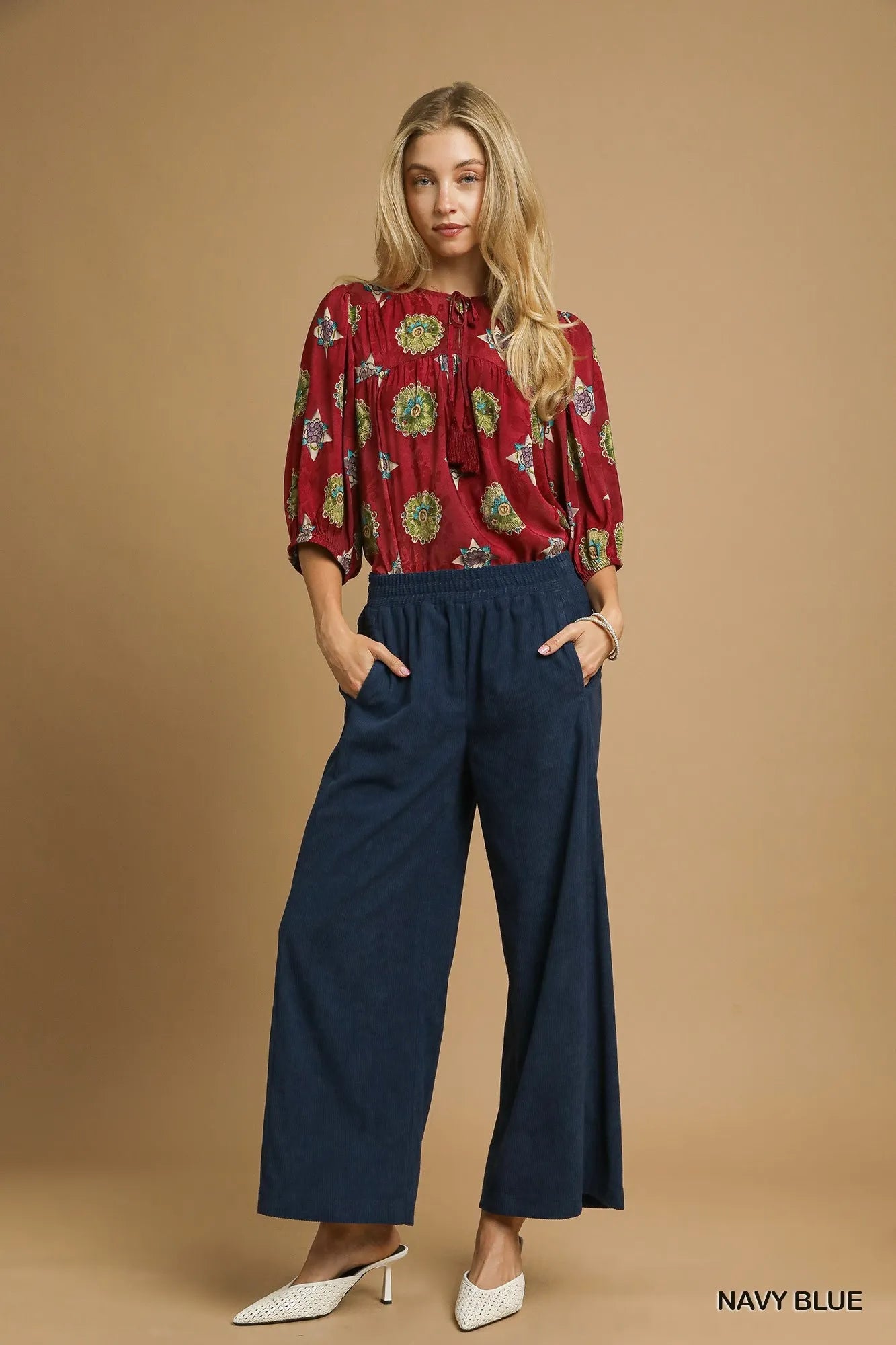 Umgee Wide-Leg Corduroy Pants - Tigbul's Variety Fashion Shop