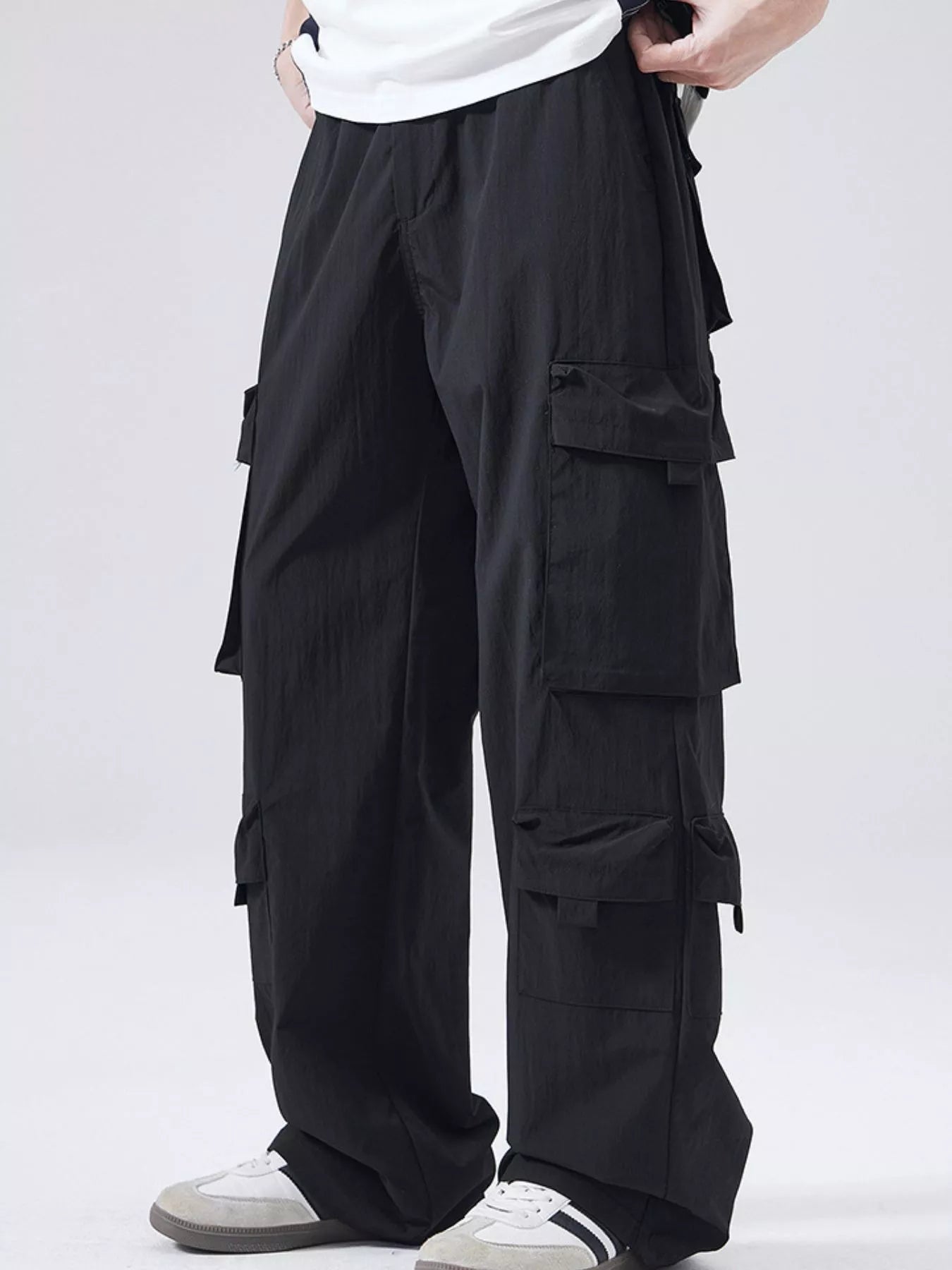 Men's Full Size Wide Leg Cargo Pants Plus Size - Tigbul's Variety Fashion Shop