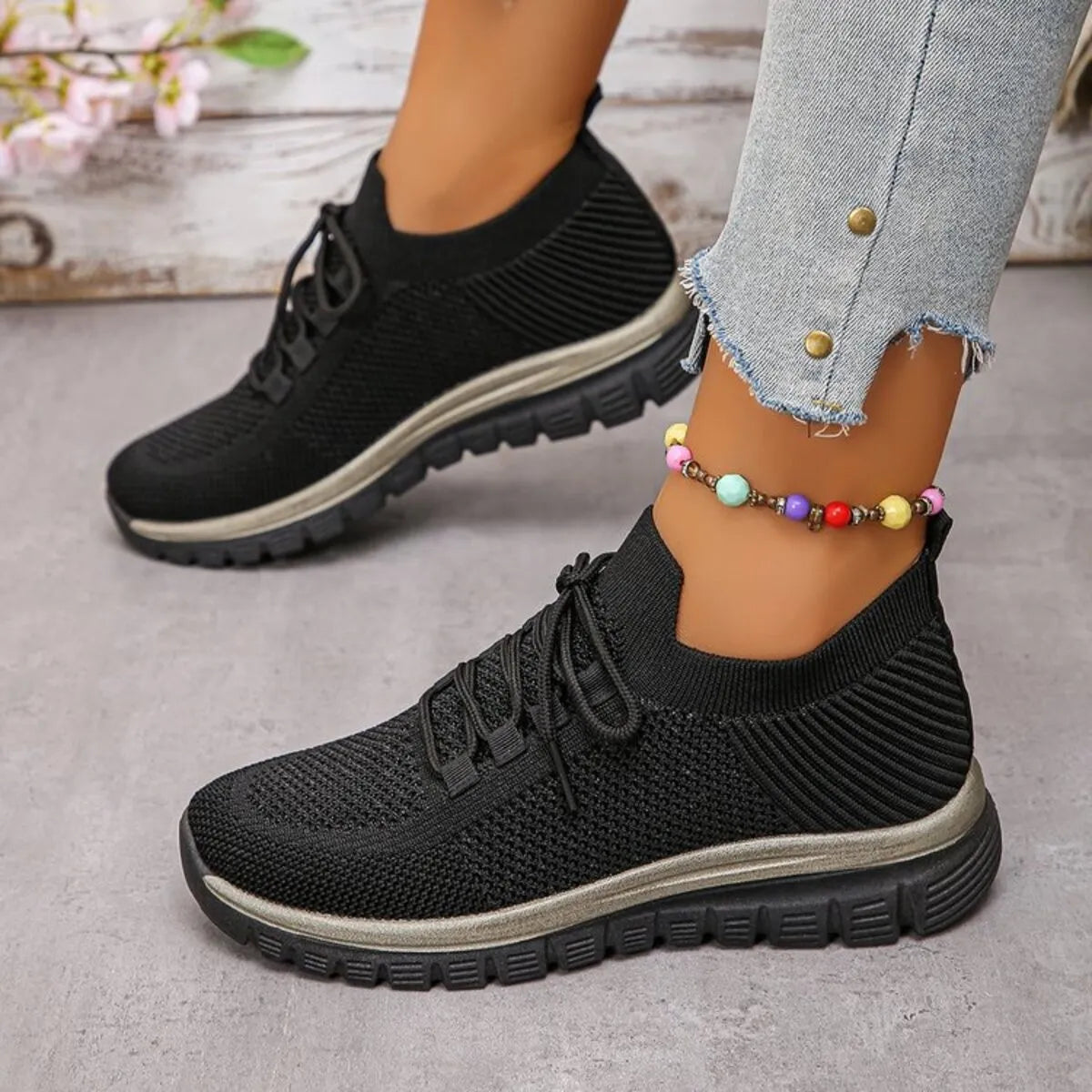 Breathable Mesh Lace Up Athletic - Tigbul's Variety Fashion Shop
