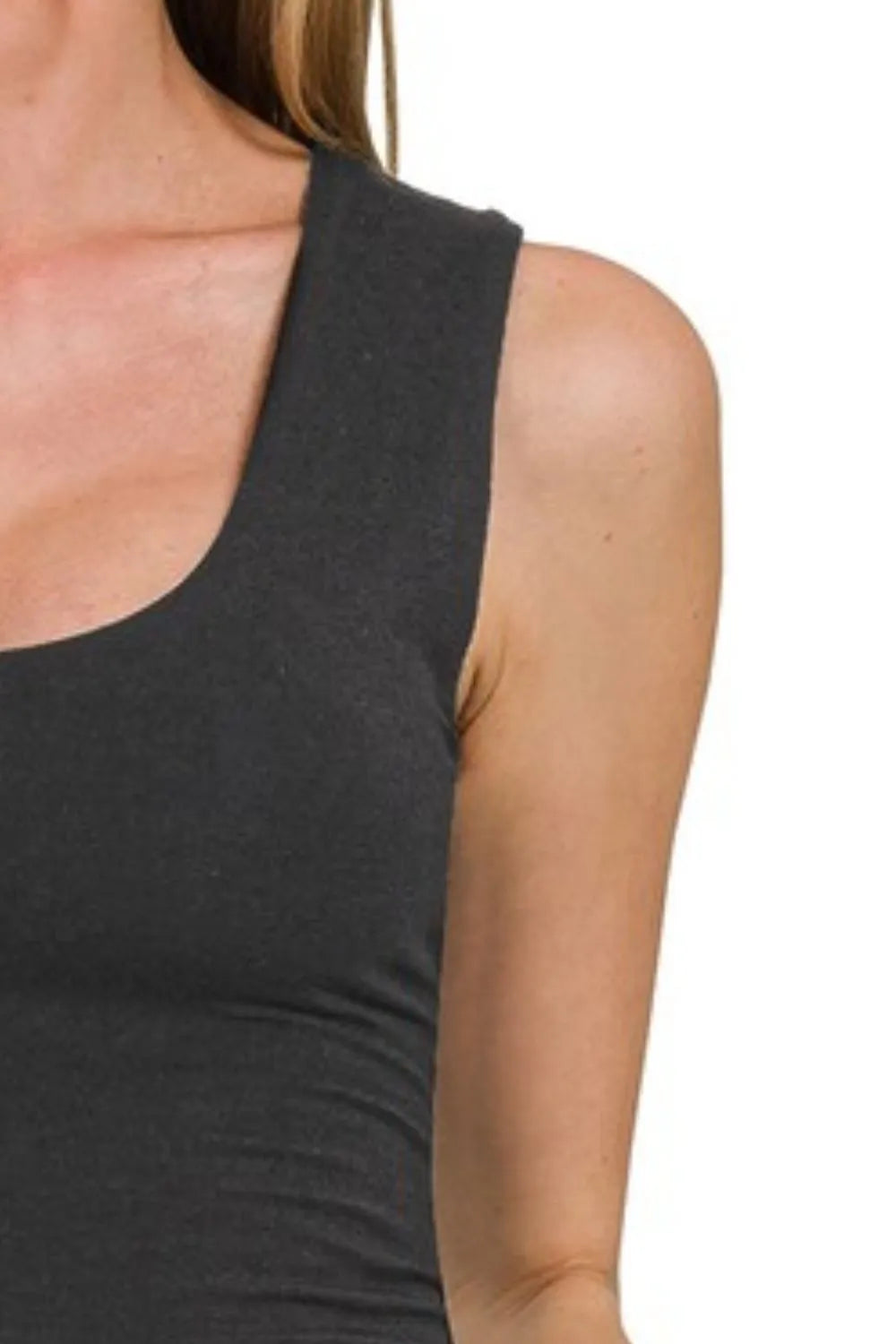 Zenana Double Layered Cropped Tank Top - Tigbul's Variety Fashion Shop